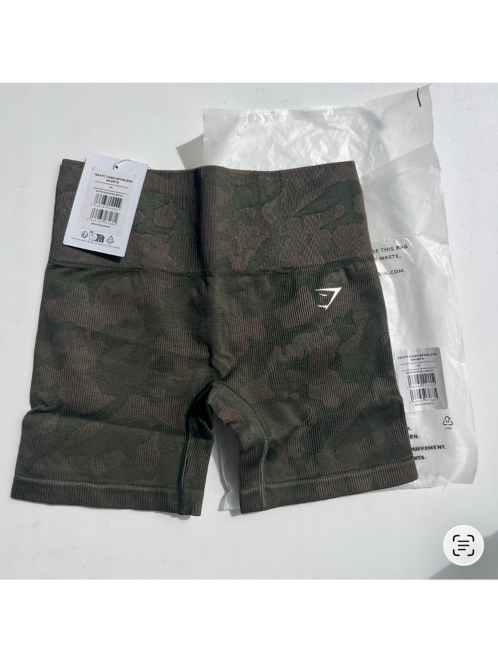 Gymshark Adapt Camo Seamless shorts Olive